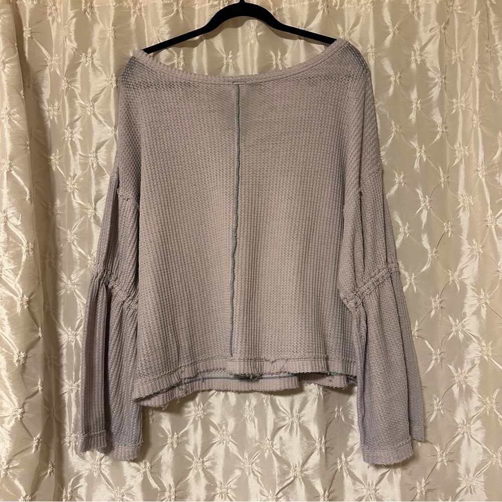 Free People Dahlia Thermal Long Sleeve Top - Lavender - Picture 5 of 12
